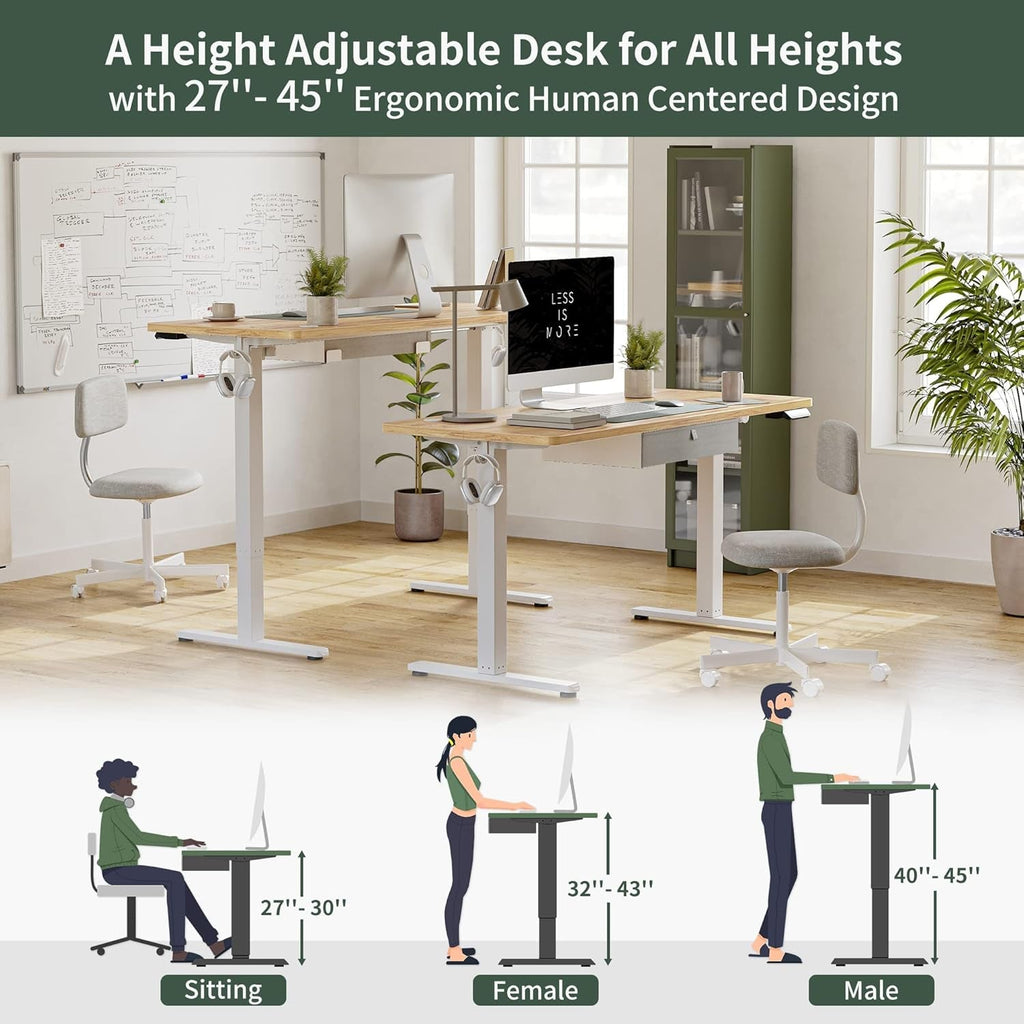 40x24 Inch Electric Height Adjustable Standing Desk